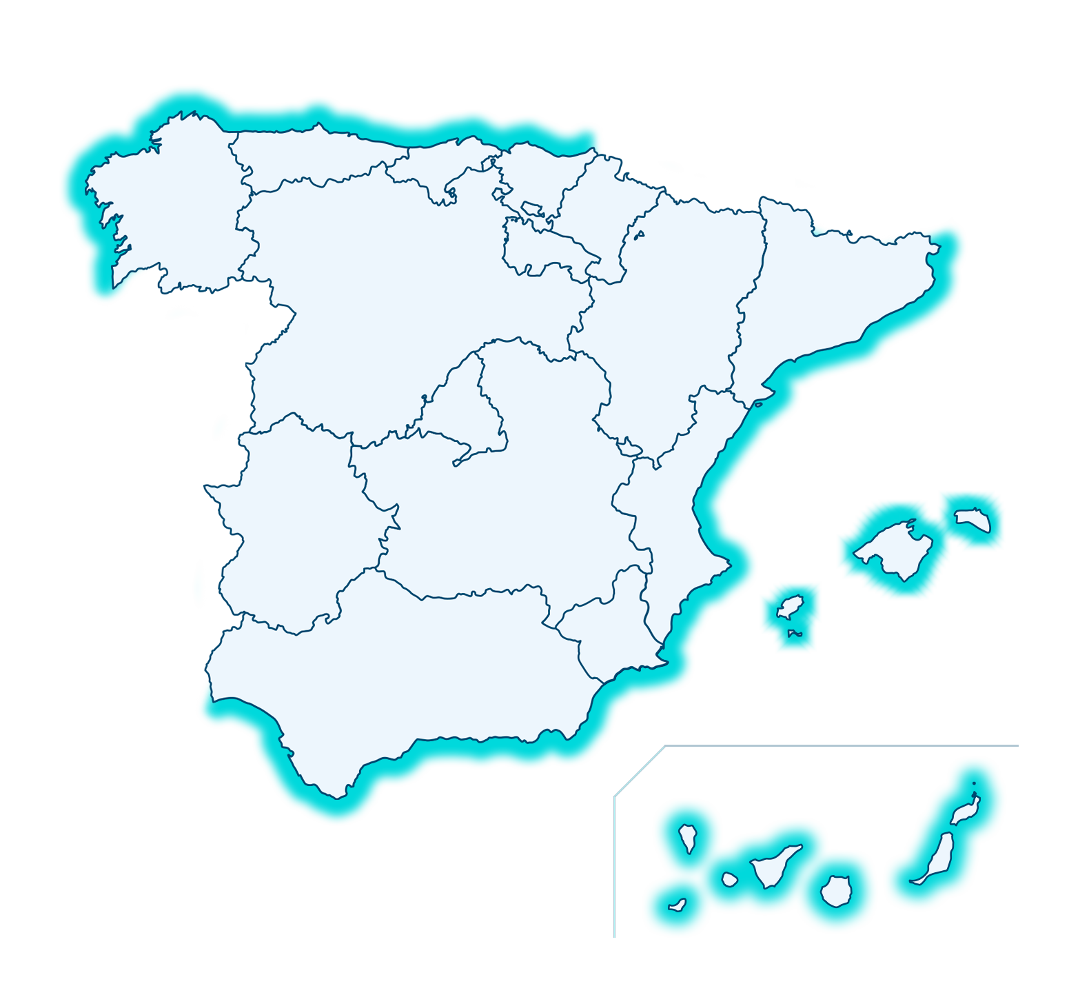 Mapa de macroalgas en España