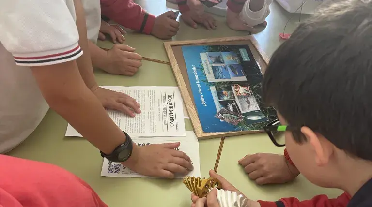 Escolares jugando